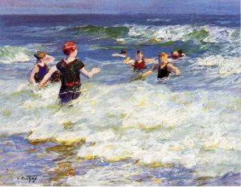 Edward Henry Potthast : In the Surf II